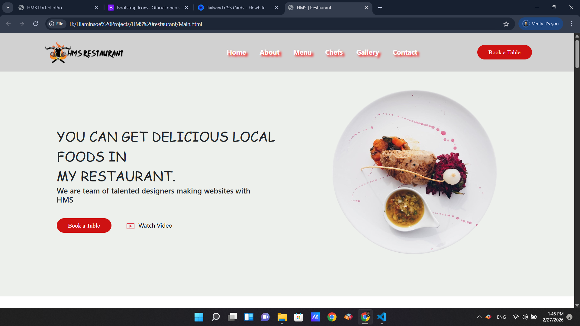 Restaurant project preview